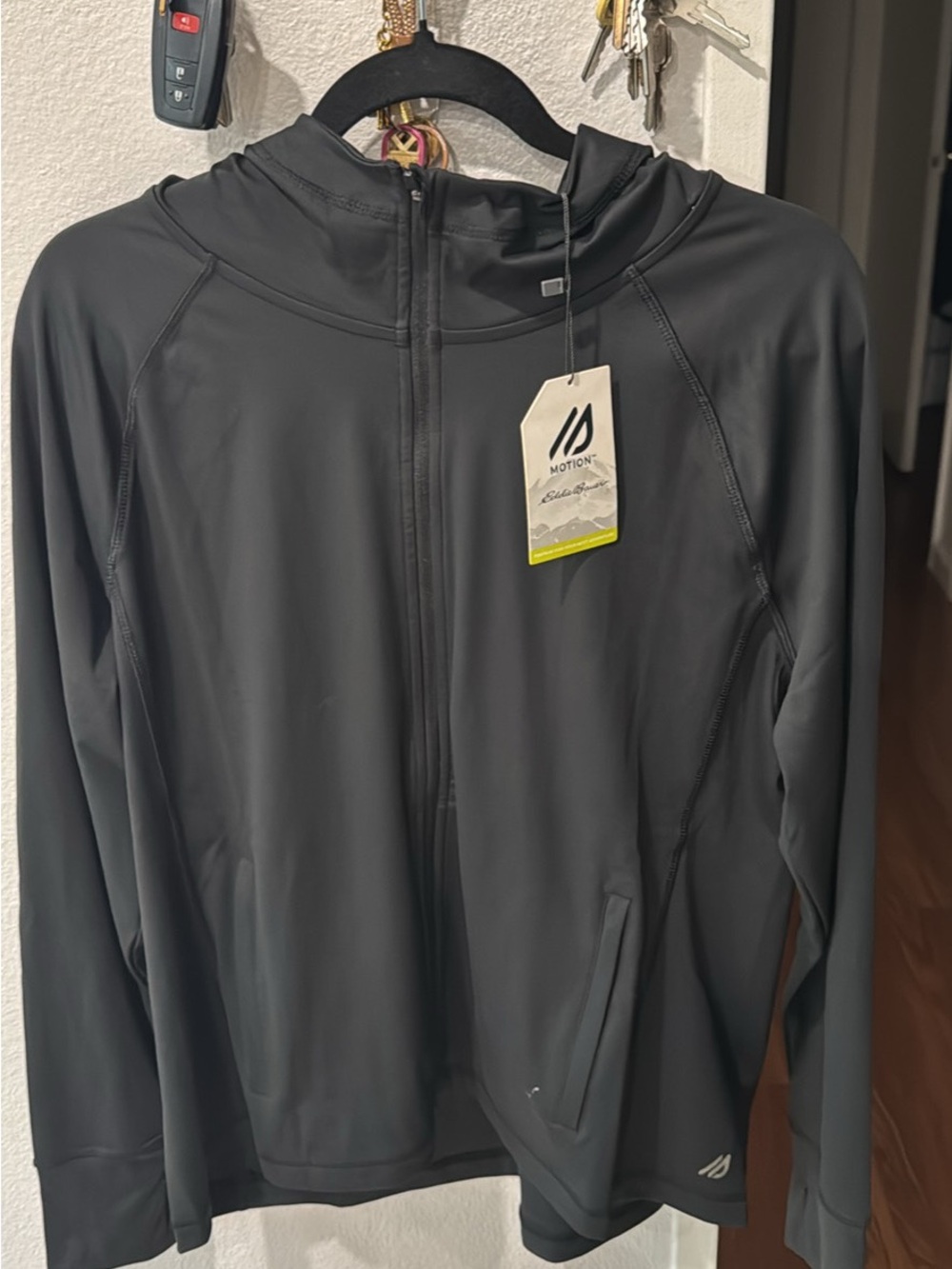 Eddie Bauer Black Hooded Women's Rash Guard Jacket